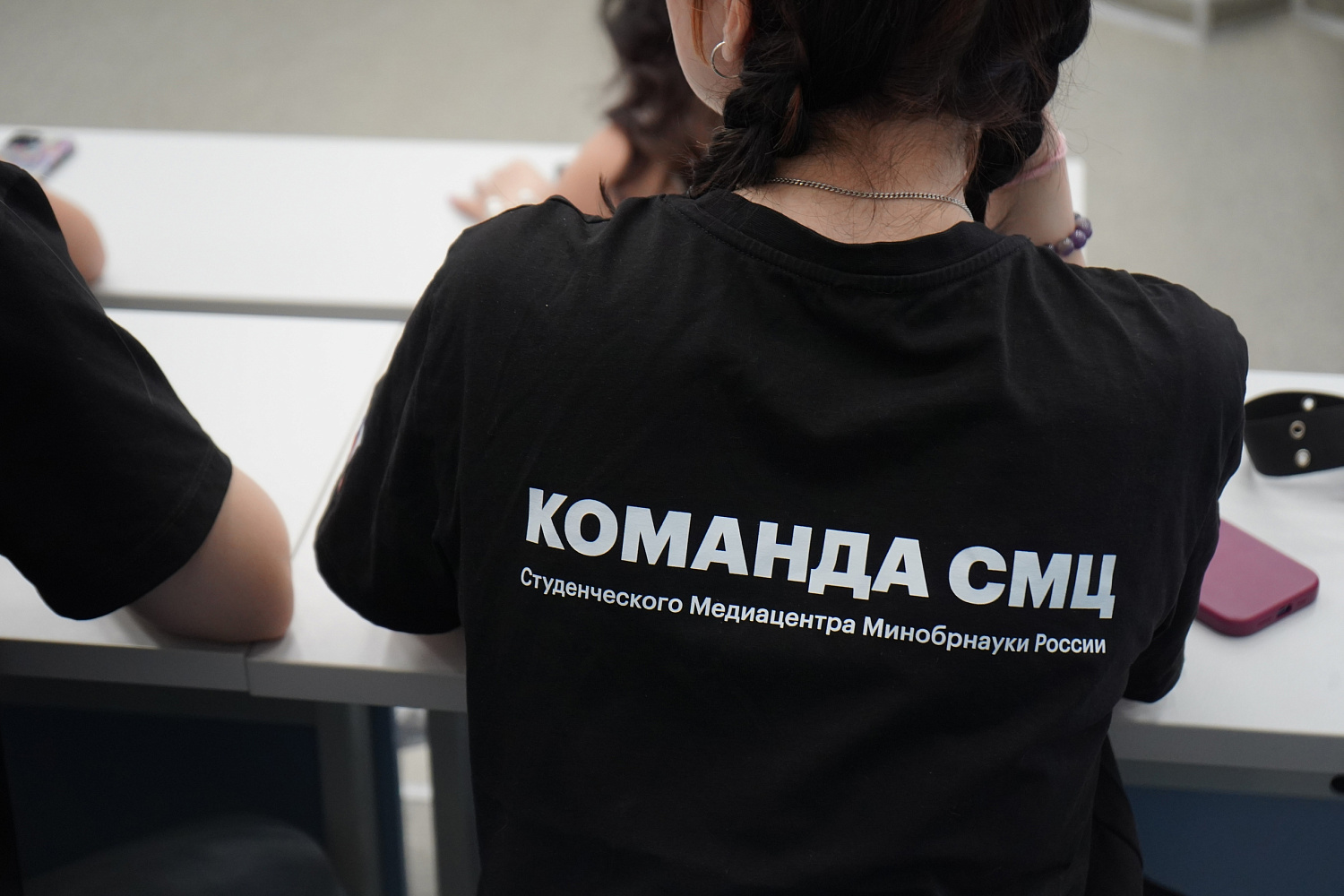 Members of the student media center "TSUNAMI | DerzhavaMedia" met with Rector Pavel Moiseev